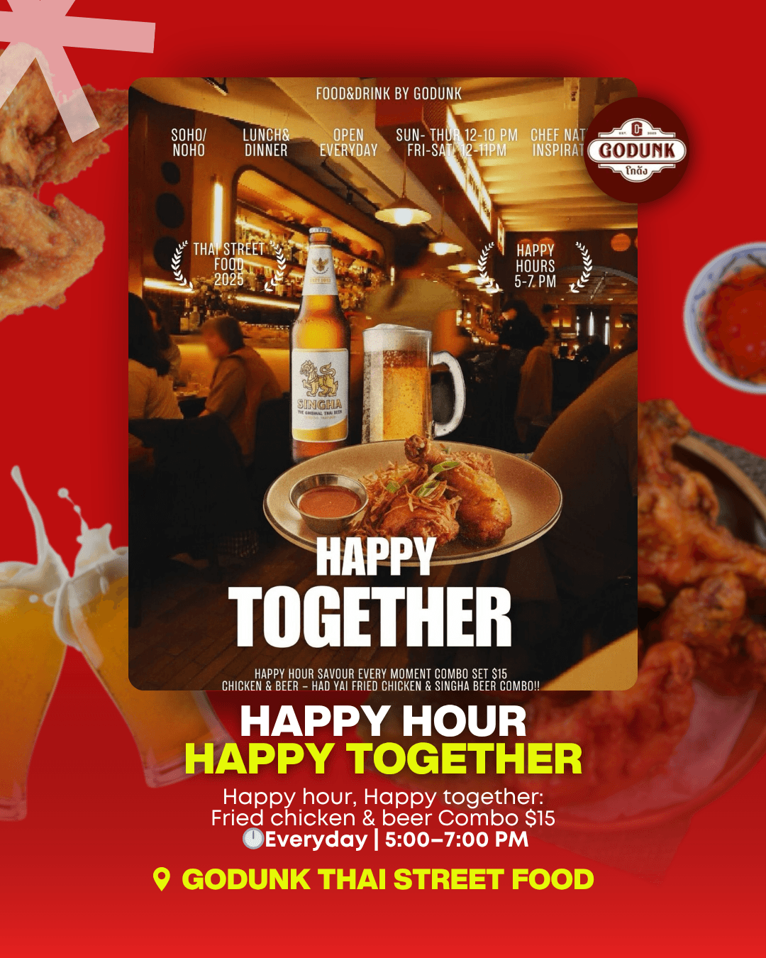 Godunk Thai Street Food — Happy Hour Combo