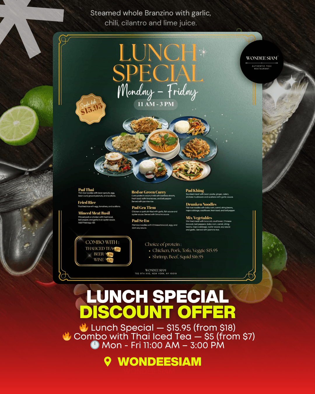 Wondee Siam — Lunch Special