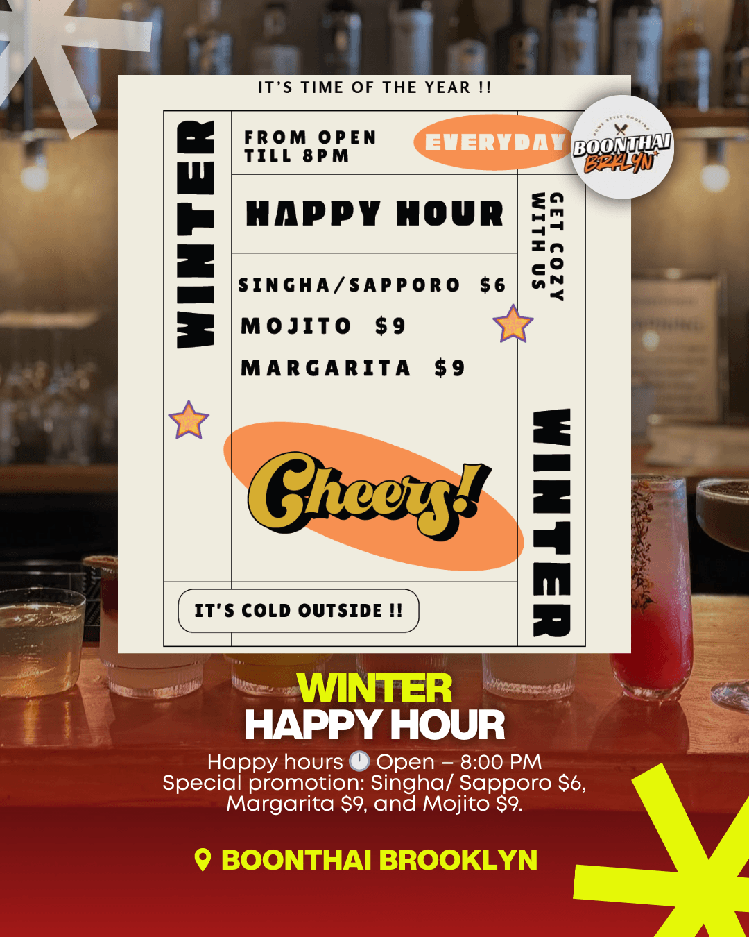 Boonthai Brooklyn — Winter Happy Hour