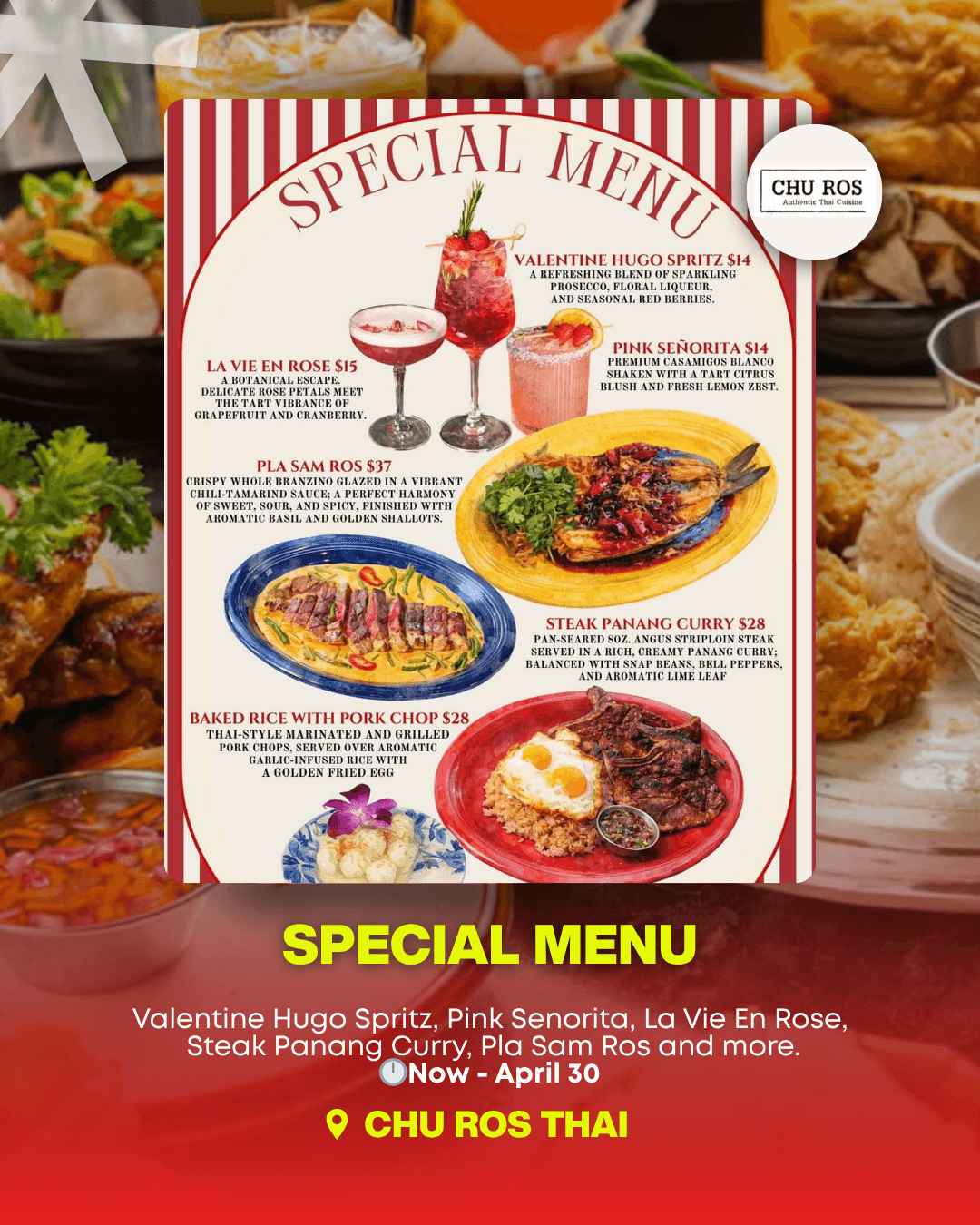 Chu Ros Thai — Special Menu